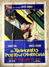 MANIFESTO POSTER AFFICHE CINEMA UN TRANQUILLO POSTO DI CAMPAGNA NERO HORROR FILM