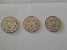 A - AUSTRIA lotto stock 3 monete 20 HELLER (1893 1894 1895) 