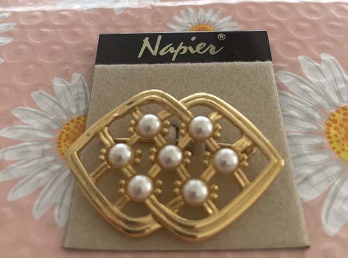 Spilla vintage napier tono oro - spilla,