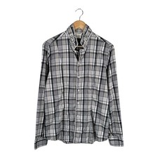 NARACAMICIE Camicia a quadri manica lunga uomo grigia taglia L