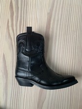 Stivaletti GANNI neri in pelle da cowboy. Personalizzato (tinto nero). taglia 37