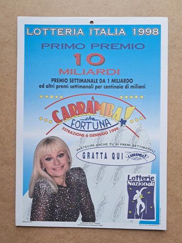 Locandina lotteria italia - italia,