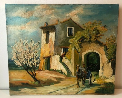 Vecchio quadro olio - vecchio,