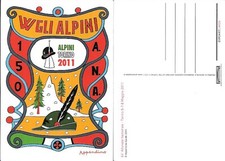 CARTOLINA W ALPINI TORINO 2011 150 ANA ILLUSTRATORE GUIDO APPENDINO 84 ADUNATA