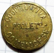 VECCHIO GETTONE-MONETA COOPERATIVA COMELICESE-COMELICO (BELLUNO) 50 CENT.