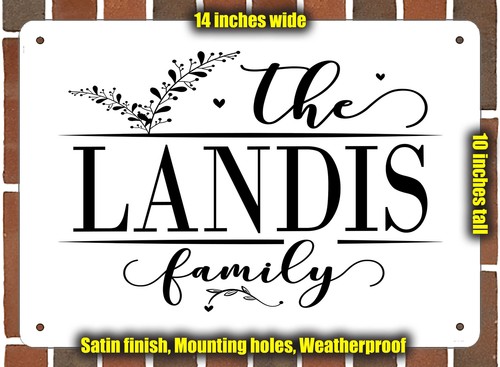 Landis family targa decorativa - family,