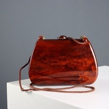 Furla Borsa Vintage Materiale Plastico Tessuto Italia Anni 50-60 Originale