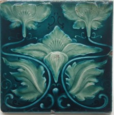 Piastrella camino Art Nouveau