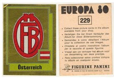 Euro Europa 80 Panini Figurina