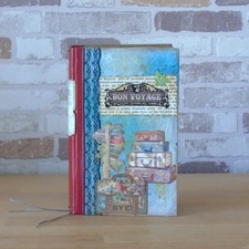 Bon Voyage - Diario di viaggio fatto a mano Junk Journal vintage
