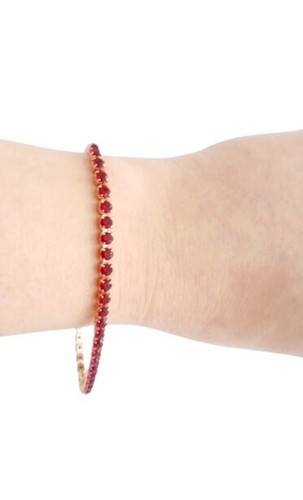Tennis bracelet with ruby - tennis,
