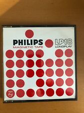 VINTAGE Bobina PHILIPS LP 18 Magnetic Tape Long Play 18 cm  Original Box GRAFICA
