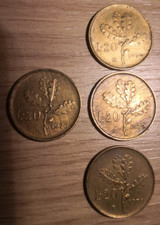 4 Monete 20 LIRE ITALIA 1976