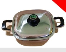 Pentola Amc BISTECHIERA Quadrata ARRONDO 28cm Griglia Piastra Carne Pesce Verdur