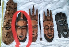 Maschera Legno  Africana Originale Fatta A Mano - Kenia - Afro Cultura