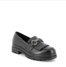 Mocassini Enval Soft 4754211 pelle nera tacco 4,5 cm Made in Italy SCONTO