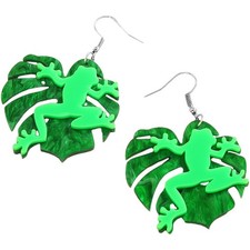  Orecchini a foglia di rana da 1 coppia Orecchini alla moda Elegante Accessorio