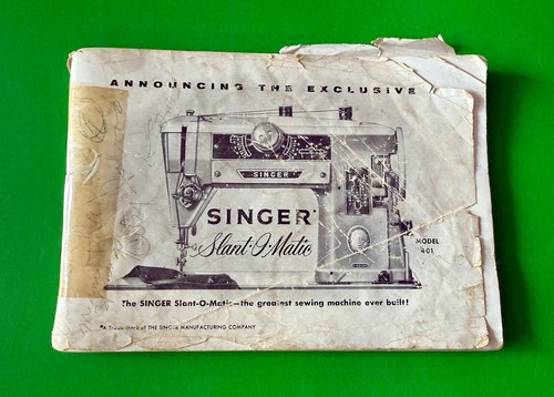Vintage 1957 singer owner - singer, owner’s