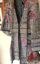 Cappotto, Giacca Ricamo Suzani Originale Uzbekistan Double Face. 