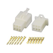 CONNETTORE FILO ELETTRICO AUTO 2,8 MM 6 PIN VIE CAVO MASCHIO E FEMMINA