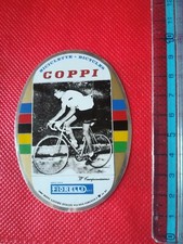 BICICLETTE COPPI FIORELLI BICYCLES stereo adesivo vintage stickers casco auto