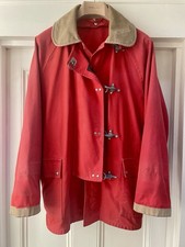 Cappotto pompiere Fay 4 Ganci in tela di cotone rosso