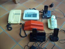 Lotto di 9 telefoni vintage, 5 cordless e 4 fissi (Entra e leggi)