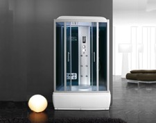 CABINA Doccia Idromassaggio -Sauna -VASCA 125X88 Bagno Turco BLUETOOTH CROMO 03