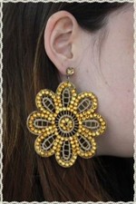 Orecchini pizzo macrame color