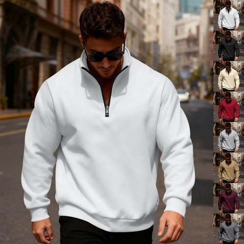 Giacca pile mezza - zip, uomo