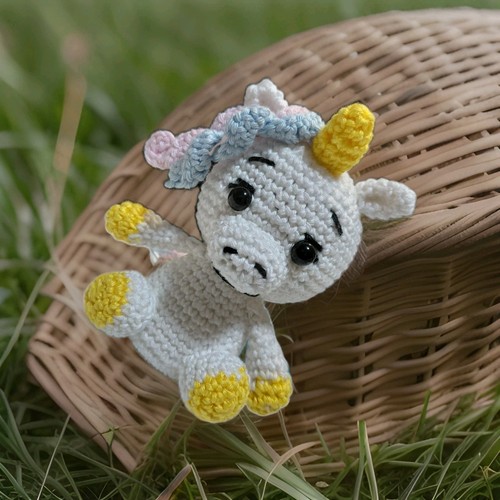 Peluche unicorno amigurumi - peluche,