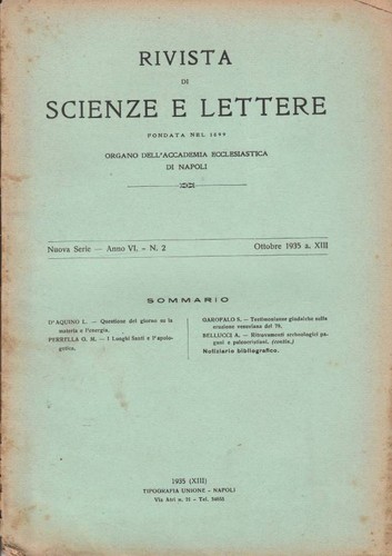Rivista scienze lettere - scienze,