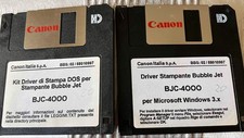 Floppydisk 3,5”-Driver Per Stampante Canon BJC-4000 Per DOS e Windows 3.Vintage.