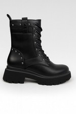 4US Anfibio Donna In Ecopelle Con Zip Laterale e Lacci By Cesare Paciotti - NER 