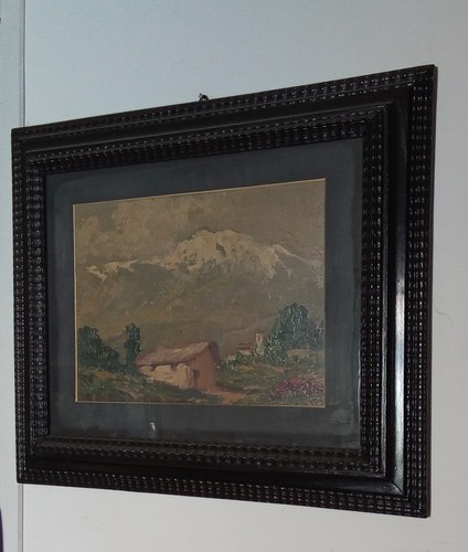 Quadro paesaggio montagna.