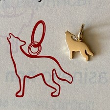 Dodo Pomellato Ciondolo Lupo Cane Oro Giallo 18kt 750 Raro Originale Unisex