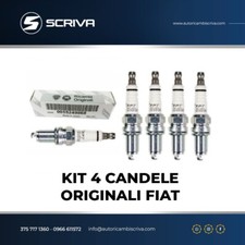 55249868 Kit 4 Candele Originali Fiat 500/595/695 Grande Punto Evo 1.4 Abarth