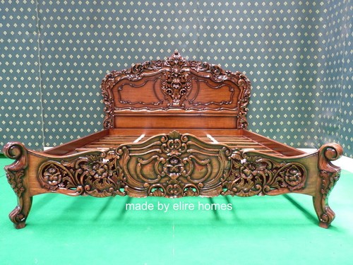 Letto rococò francese mogano