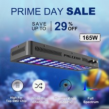 Phlizon 165W Led Aquarium Light 30" 3ft for Marine Coral Reef Fish SPS LPS Grow