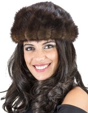 Mink Fur Hat Demi Mahogany