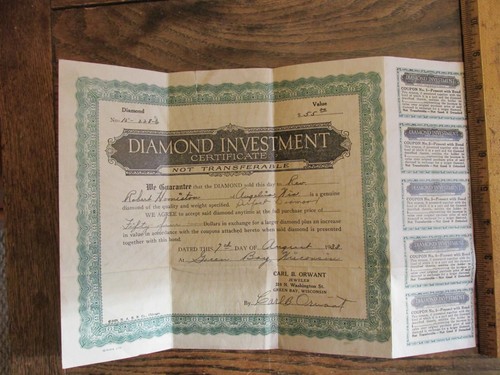 Antique ephemera 1933 - antique, diamond