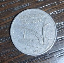 Moneta rara 10 lire con spiga