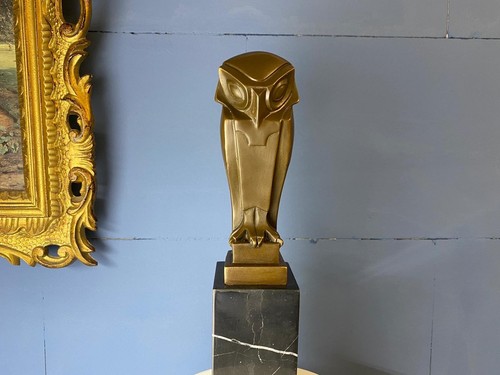 Scultura bronzo gufo - scultura, art