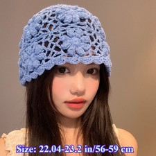 Donna Maglia Berretto Cappello Ragazze Copricapo Hand-Crocheted Etnico Casual