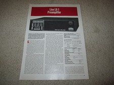 Recensione preamplificatore Linn LK-1, 1986, 2 pgs, test completo, specifiche