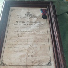 Medaglia Con Diploma Guerra Italo Turca 