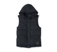 Harley-Davidson B&S Gilet Trapuntato con Cappuccio Staccabile Poliestere Nero XS-3XL