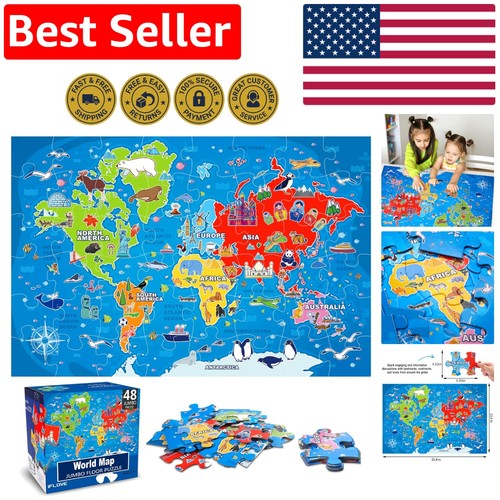 Puzzle educativo mappa del - educativo,