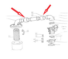 Tubo manicotto filtro aria al
