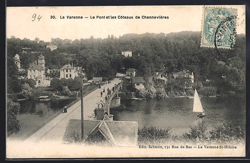 Cpa varenne pont et - le,